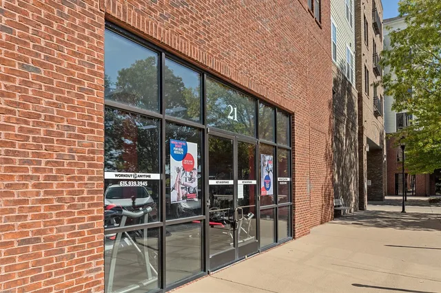 a front view of a building