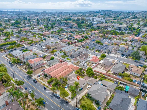 an aerial view of a city with lots of residential buildings