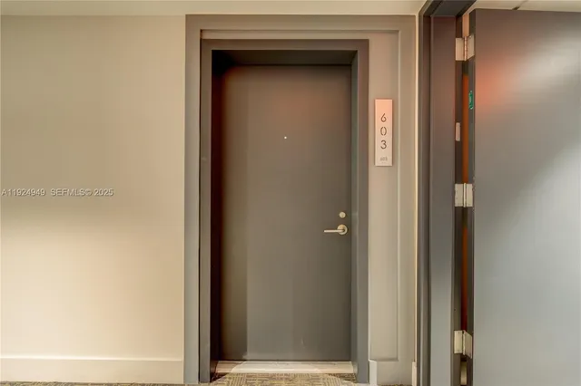 a view of front door