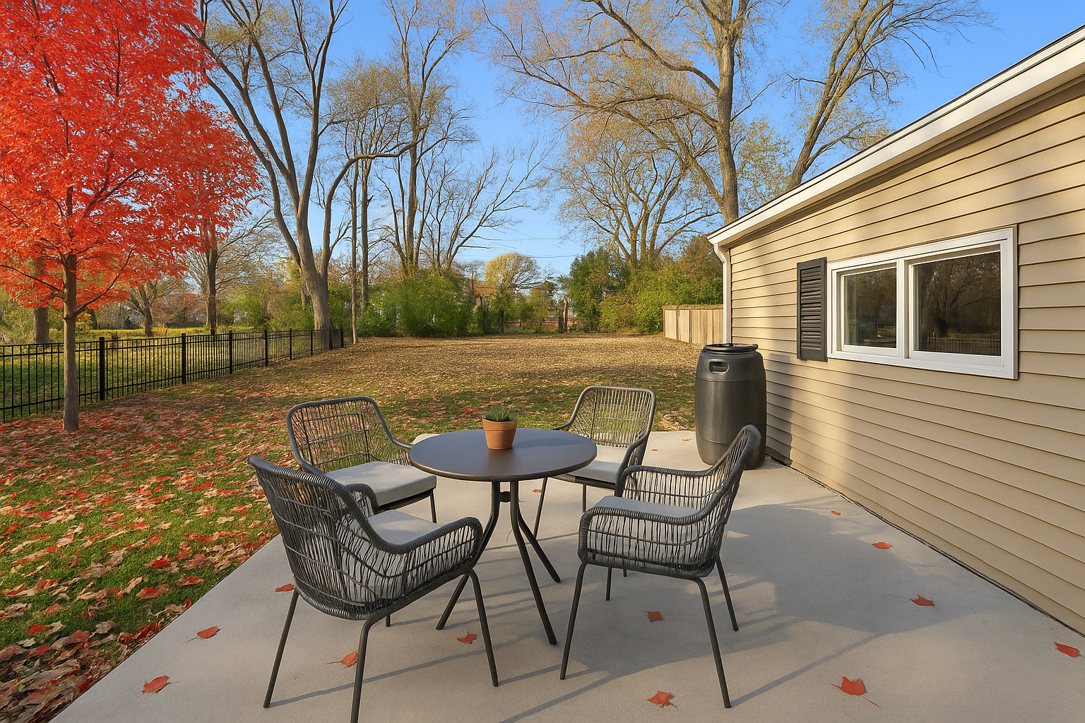 120 South Rohlwing Road Palatine, IL 60074 - Photo 42 of 49 a view of a wooden chairs and table in the patio