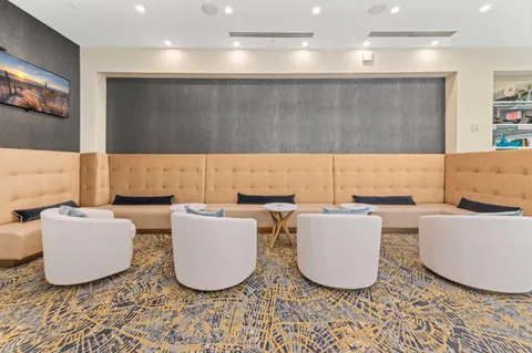 an aerial view of city