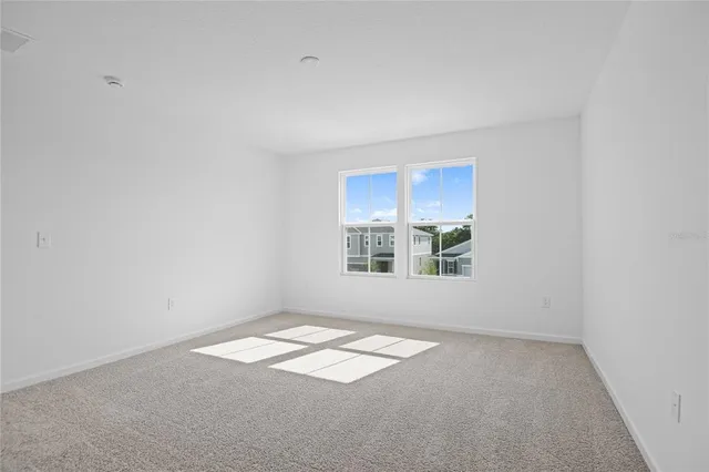 an empty room with a window