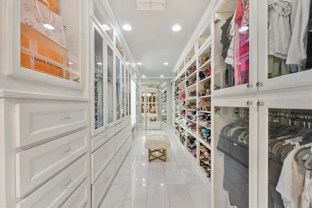 a view of a walk in closet