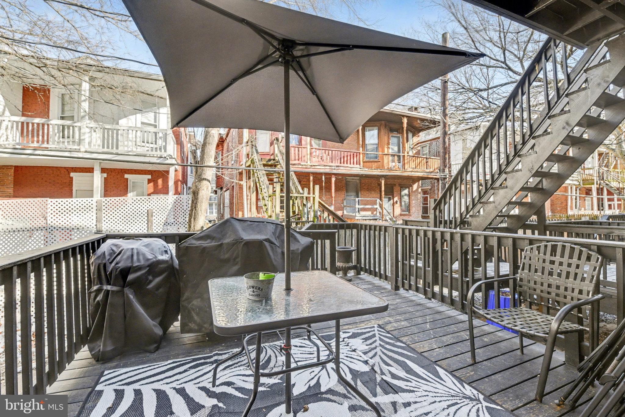 2141 Penn Street Harrisburg, PA 17110 - Photo 16 of 19 a balcony with table and chairs