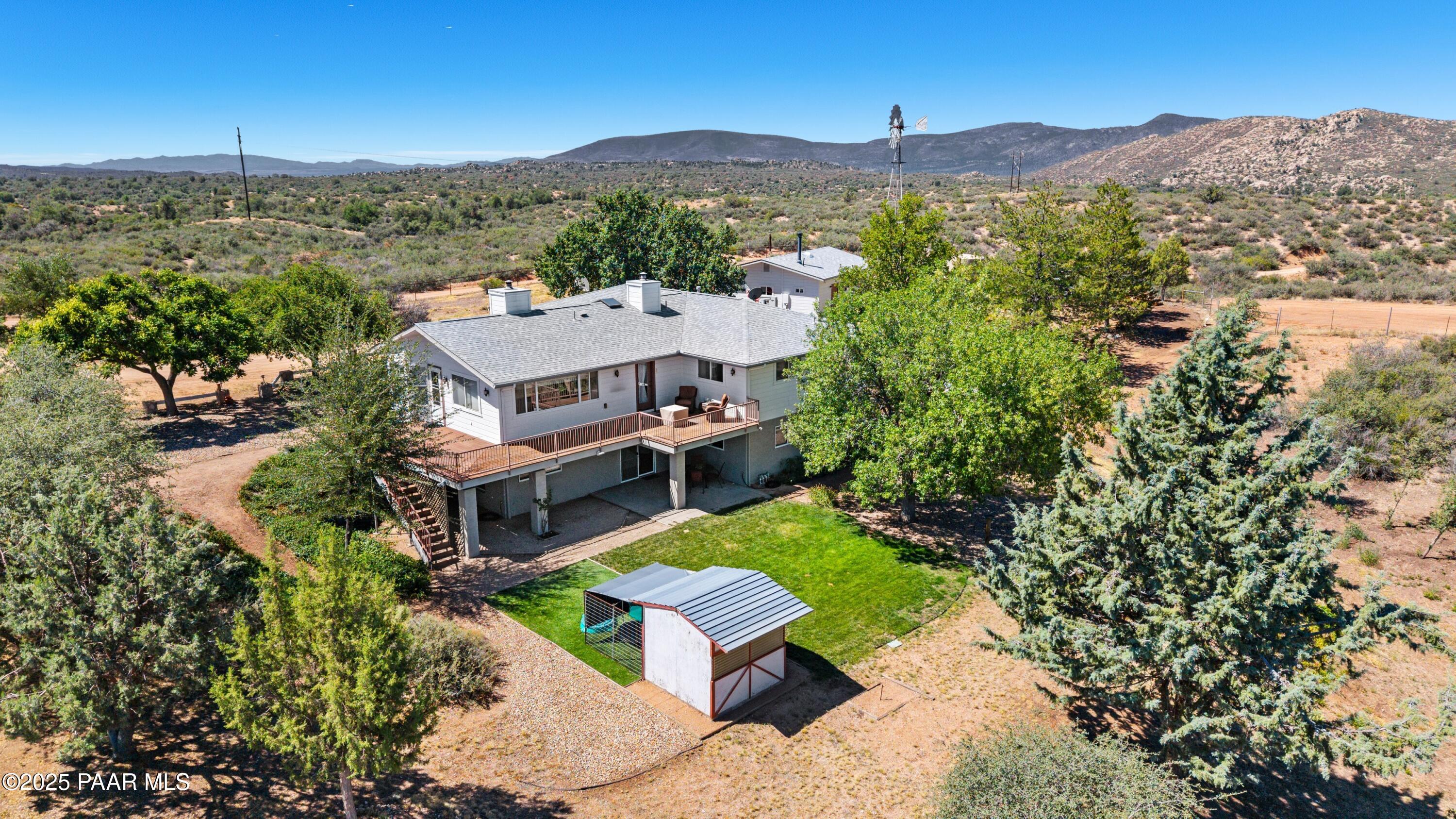 11800 West Faded Whistle Road Prescott, AZ 86305 - Photo 55 of 65 Aerial View Backyard