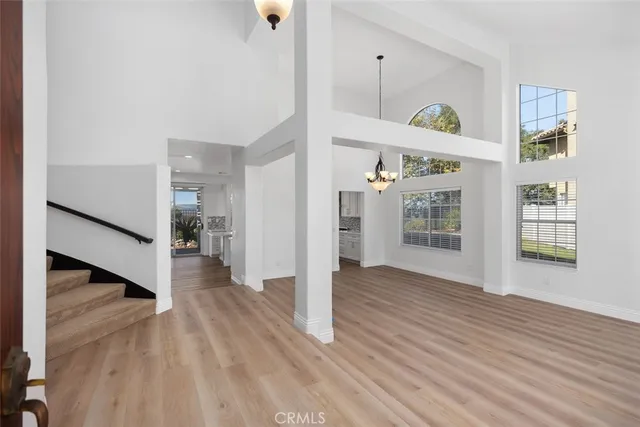 a view interior of a house with wooden floor