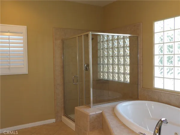 a bathroom with a shower and a toilet