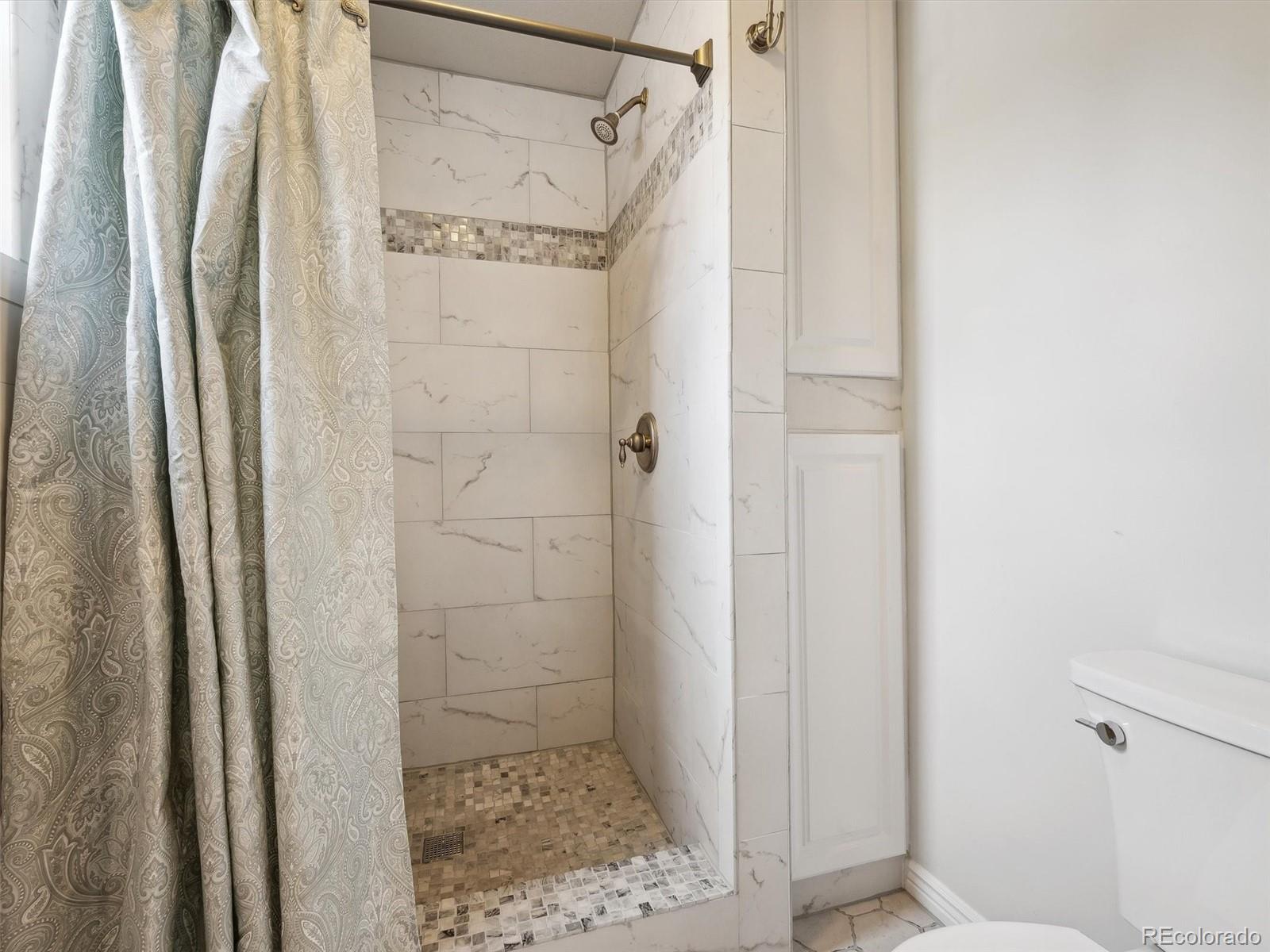 9390 South Warhawk Road Conifer, CO 80433 - Photo 27 of 46 a bathroom with a shower