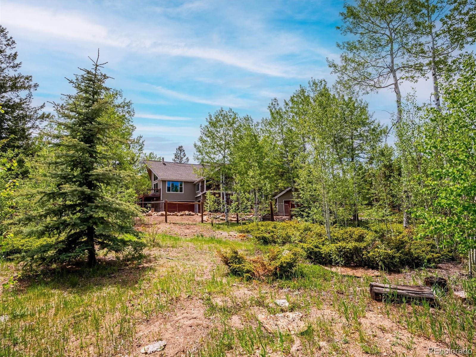 9390 South Warhawk Road Conifer, CO 80433 - Photo 37 of 46 a view of a yard with swimming pool