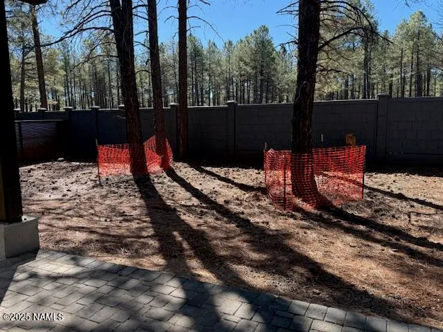a view of a back yard of the house