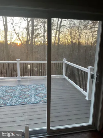 a view of a wooden deck