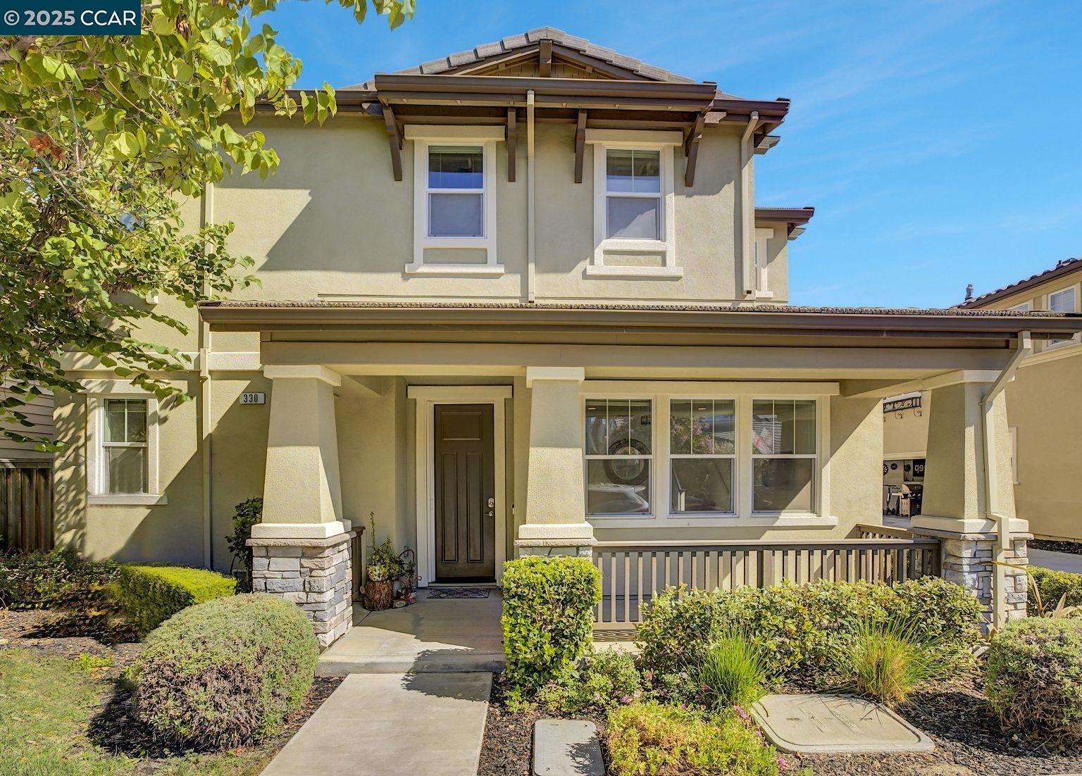 a front view of a house