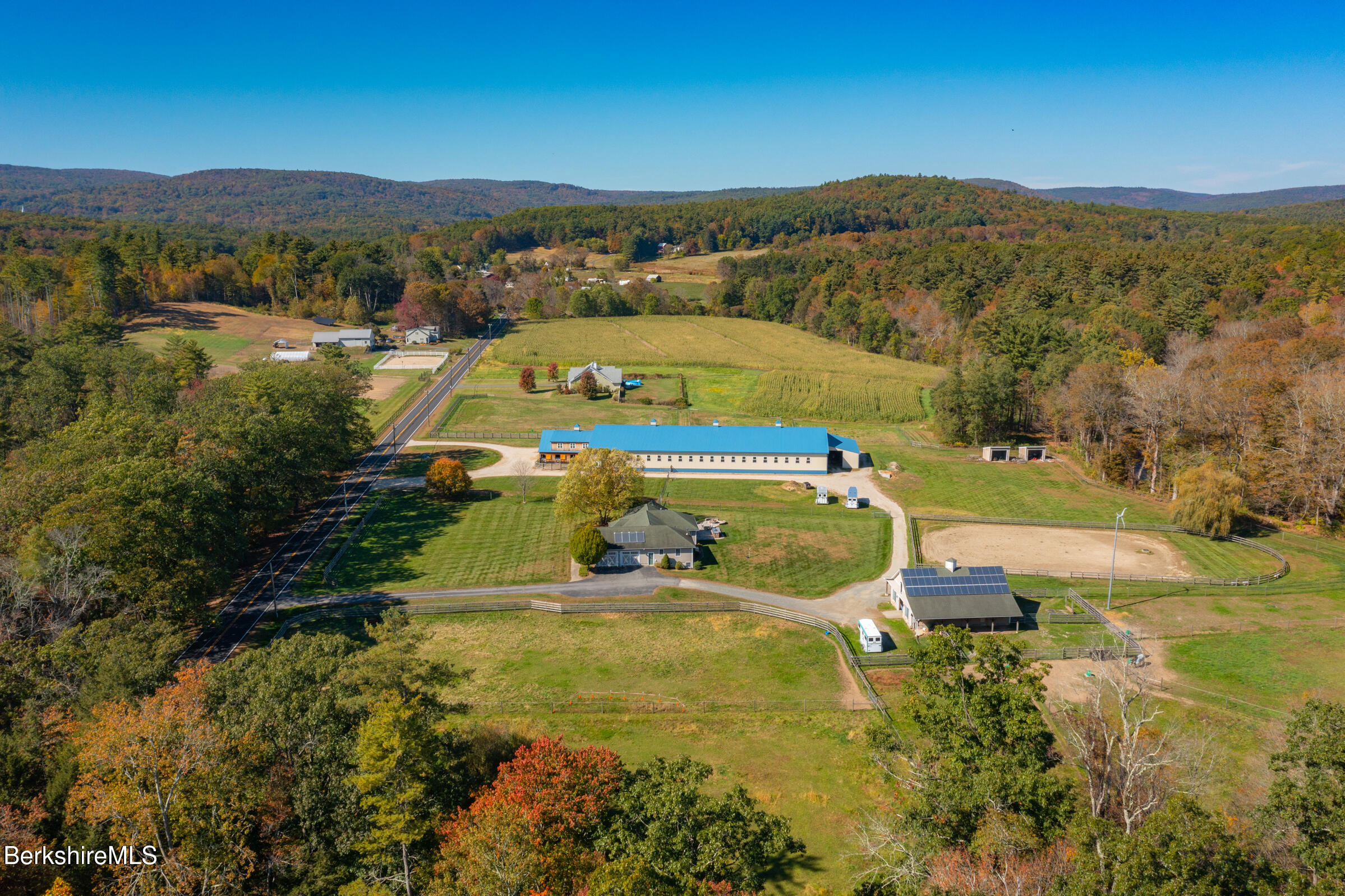 200 Easthampton Road Westhampton, MA 01027 - Photo 68 of 69 an aerial view of residential houses with outdoor space and trees