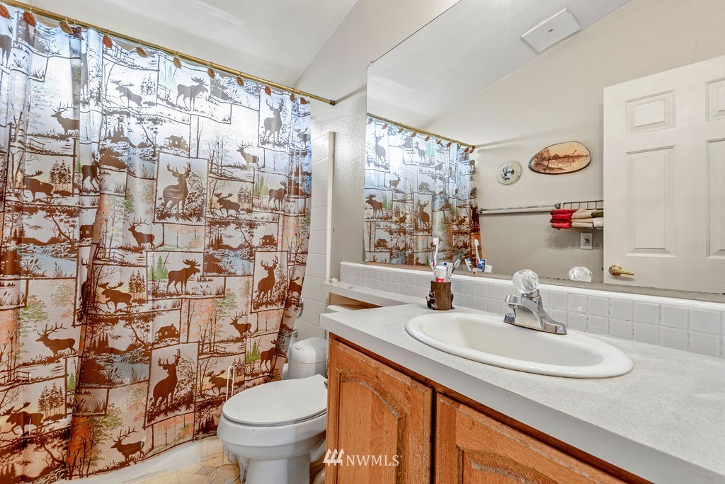 320 Sears Road Winlock, WA 98596 - Photo 18 of 26 a bathroom with a sink and a mirror