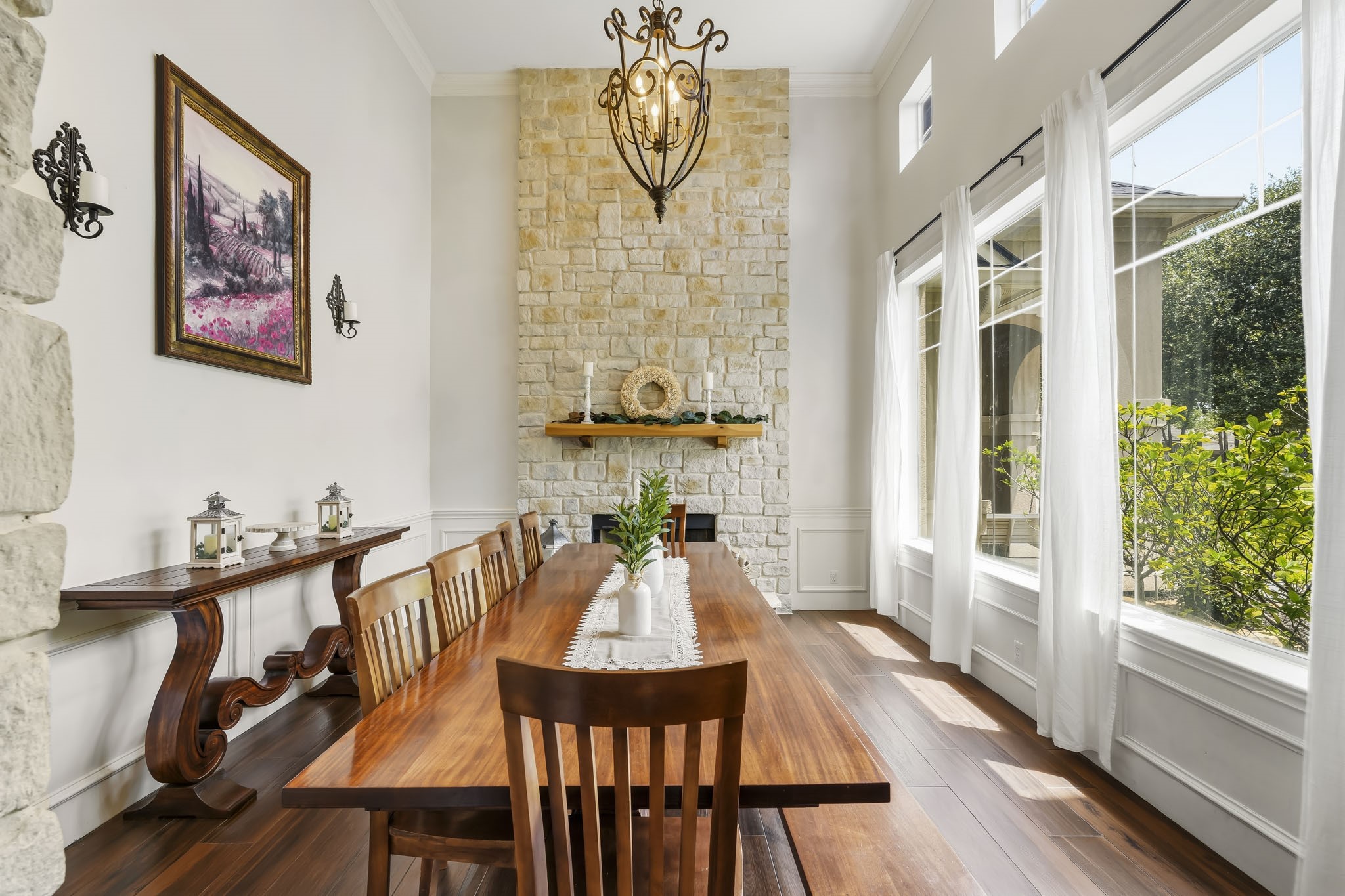 3630 Orca Court Spring, TX 77388 - Photo 9 of 50 Your Luxurious Formal Dining Paired with an Incredible, Floor to Ceiling, Stone Fireplace!