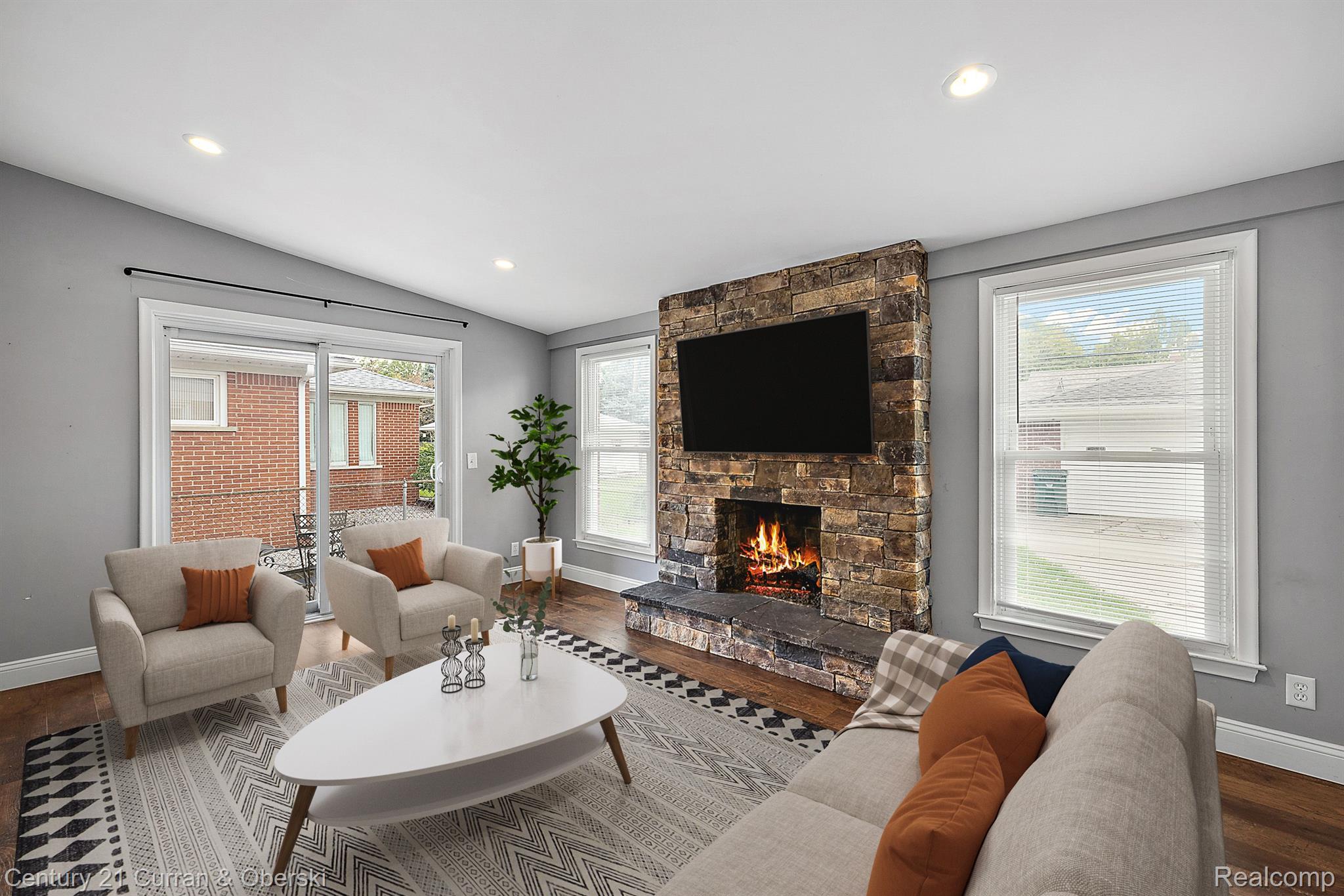 1996 Littlestone Road Grosse Pointe, MI 48236 - Photo 7 of 30 Family Room with natural fireplace