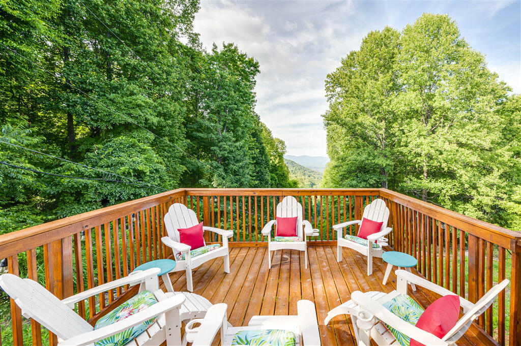 1039 Fosters Knob Road Blue Ridge, VA 24064 - Photo 42 of 45 a view of deck with furniture and garden