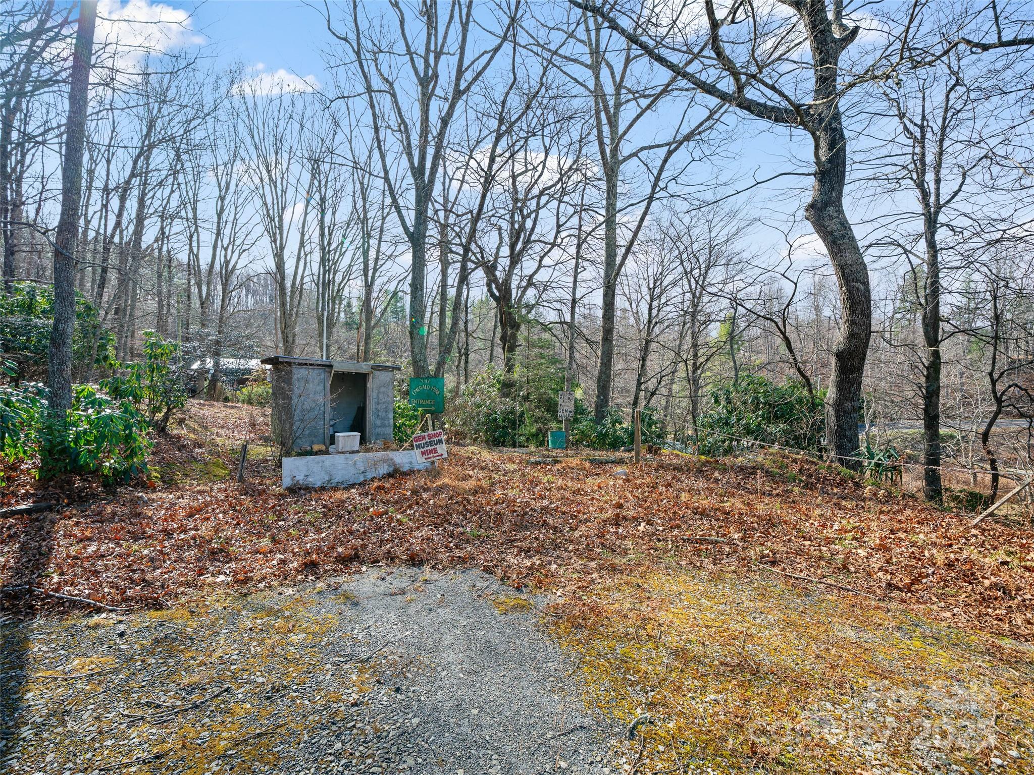 74 George Street Spruce Pine, NC 28777 - Photo 26 of 29 a view of outdoor space with deck and trees