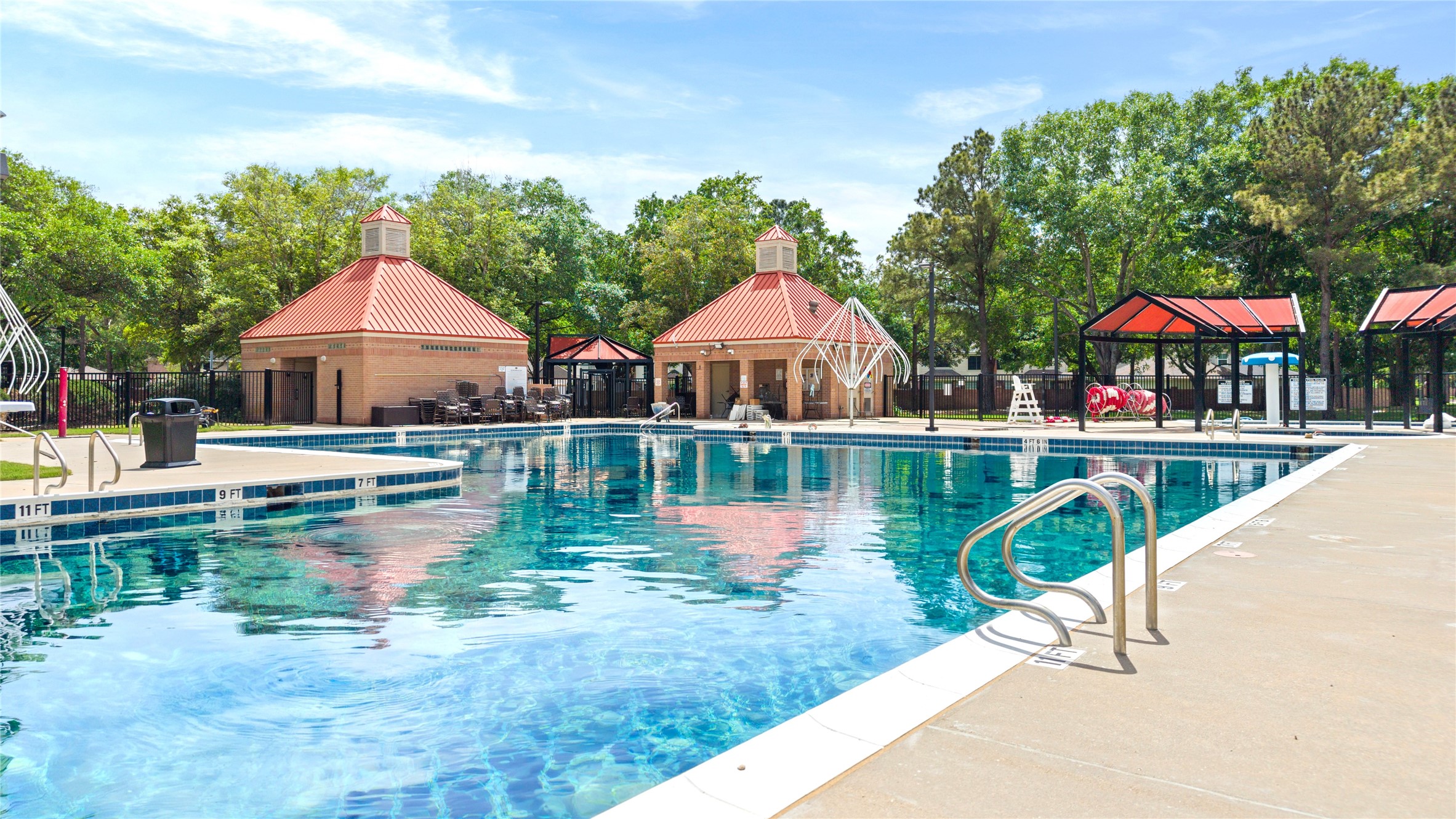 4707 Stackstone Lane Katy, TX 77450 - Photo 45 of 50 swimming pool with outdoor seating and yard