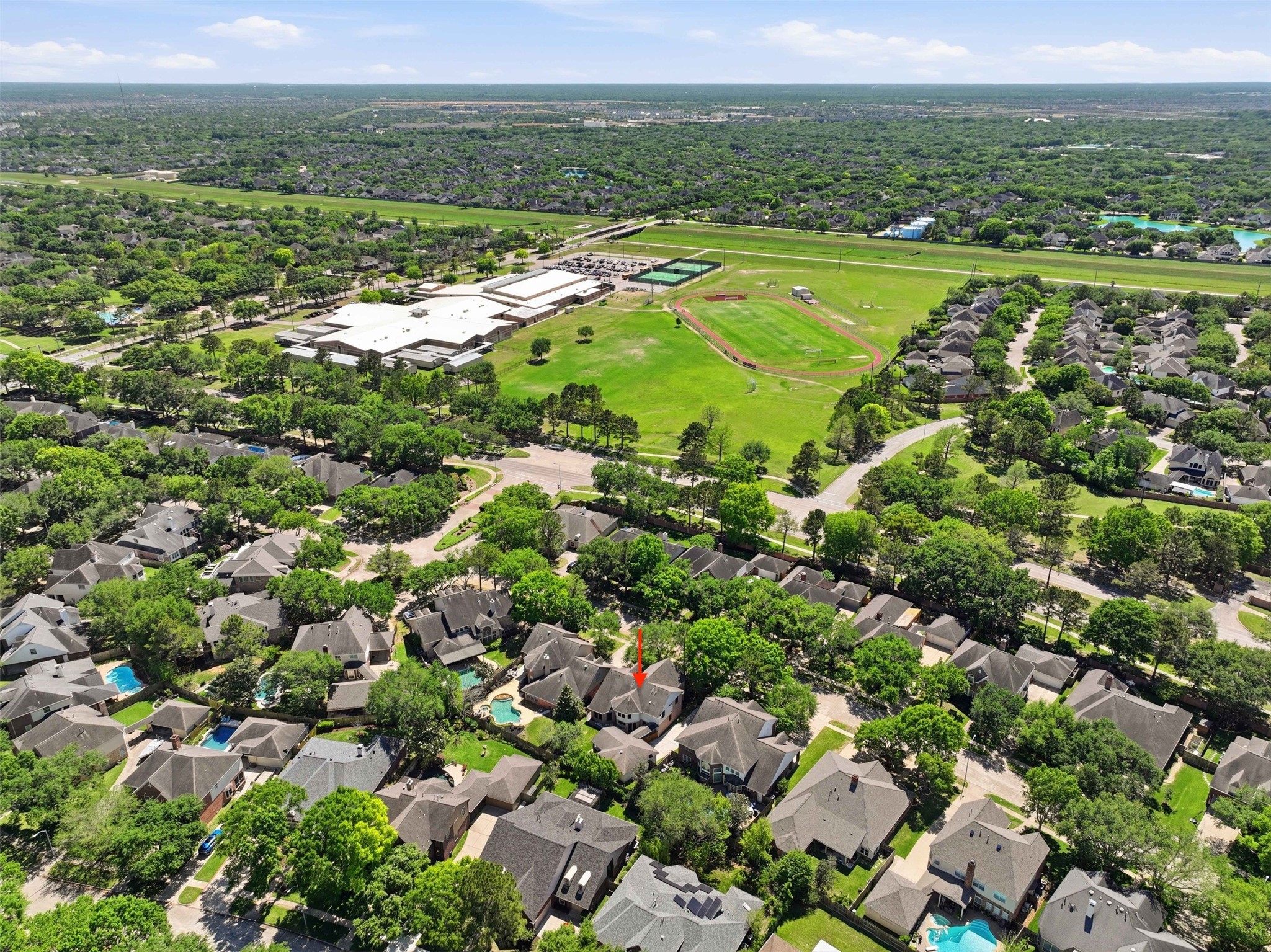 4707 Stackstone Lane Katy, TX 77450 - Photo 48 of 50 a view of a city with mountains in the background
