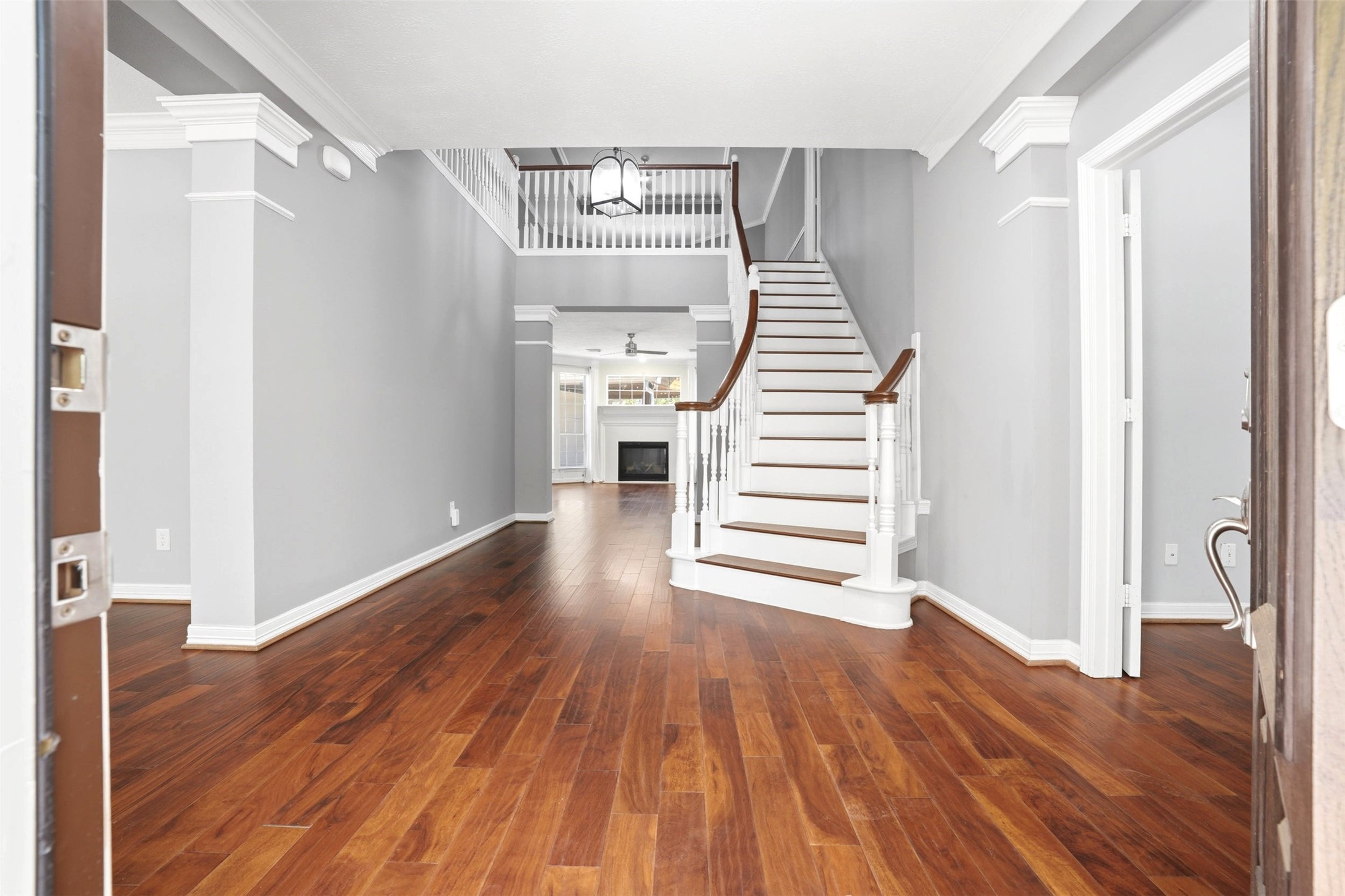 4707 Stackstone Lane Katy, TX 77450 - Photo 7 of 50 a view of entryway with wooden floor