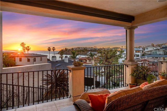 a view of city from a balcony