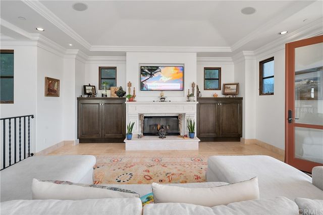 a view of a balcony with furniture