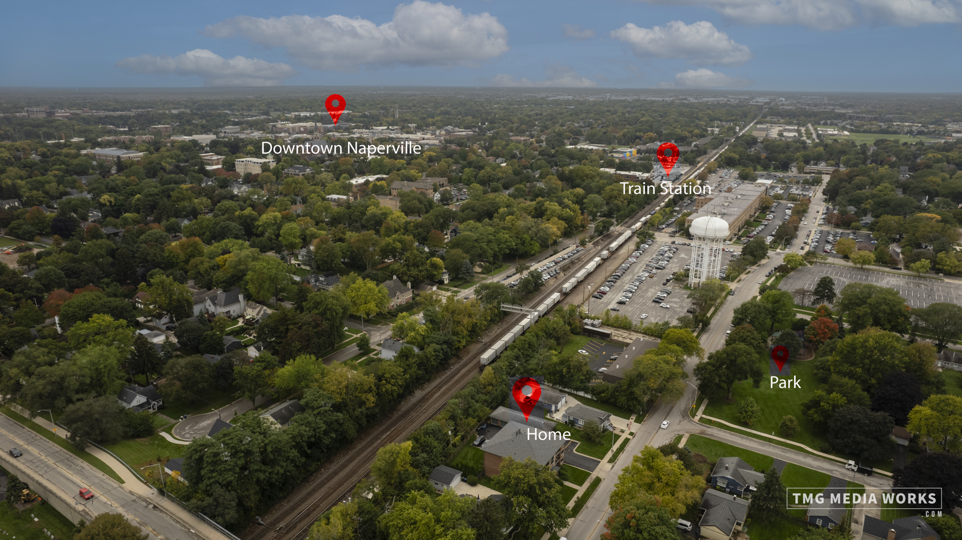 616 East 5th Avenue, Unit 101 Naperville, IL 60563 - Photo 34 of 57 an aerial view of a houses