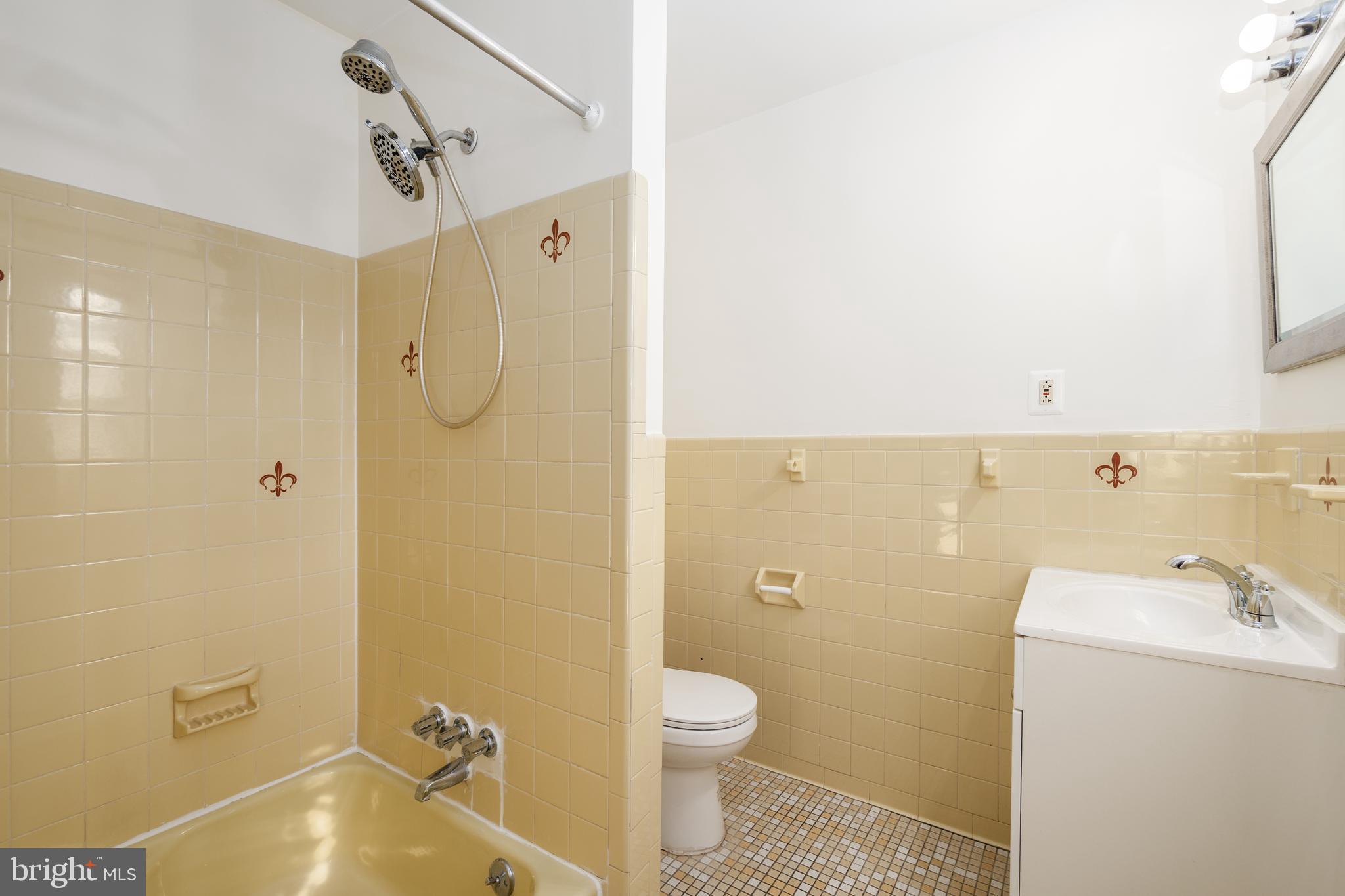 4208 16th Street Northwest Washington, DC 20011 - Photo 25 of 47 a bathroom with a sink a toilet and shower