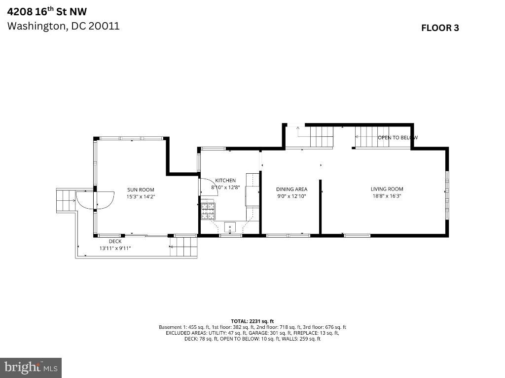 4208 16th Street Northwest Washington, DC 20011 - Photo 45 of 47 a picture of a floor plan
