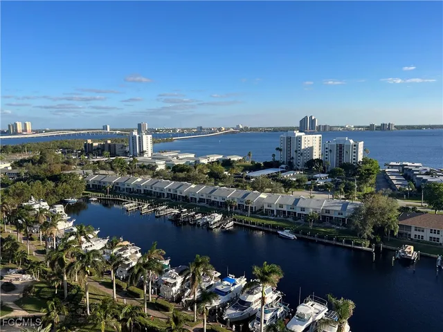 a city view with water fall