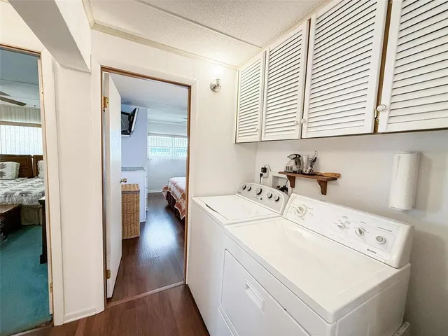 a bedroom with a bed and furniture