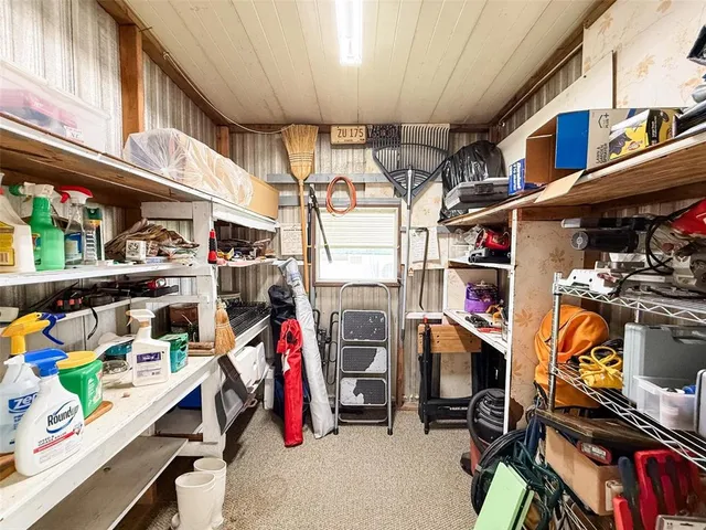 a view of storage and utility room