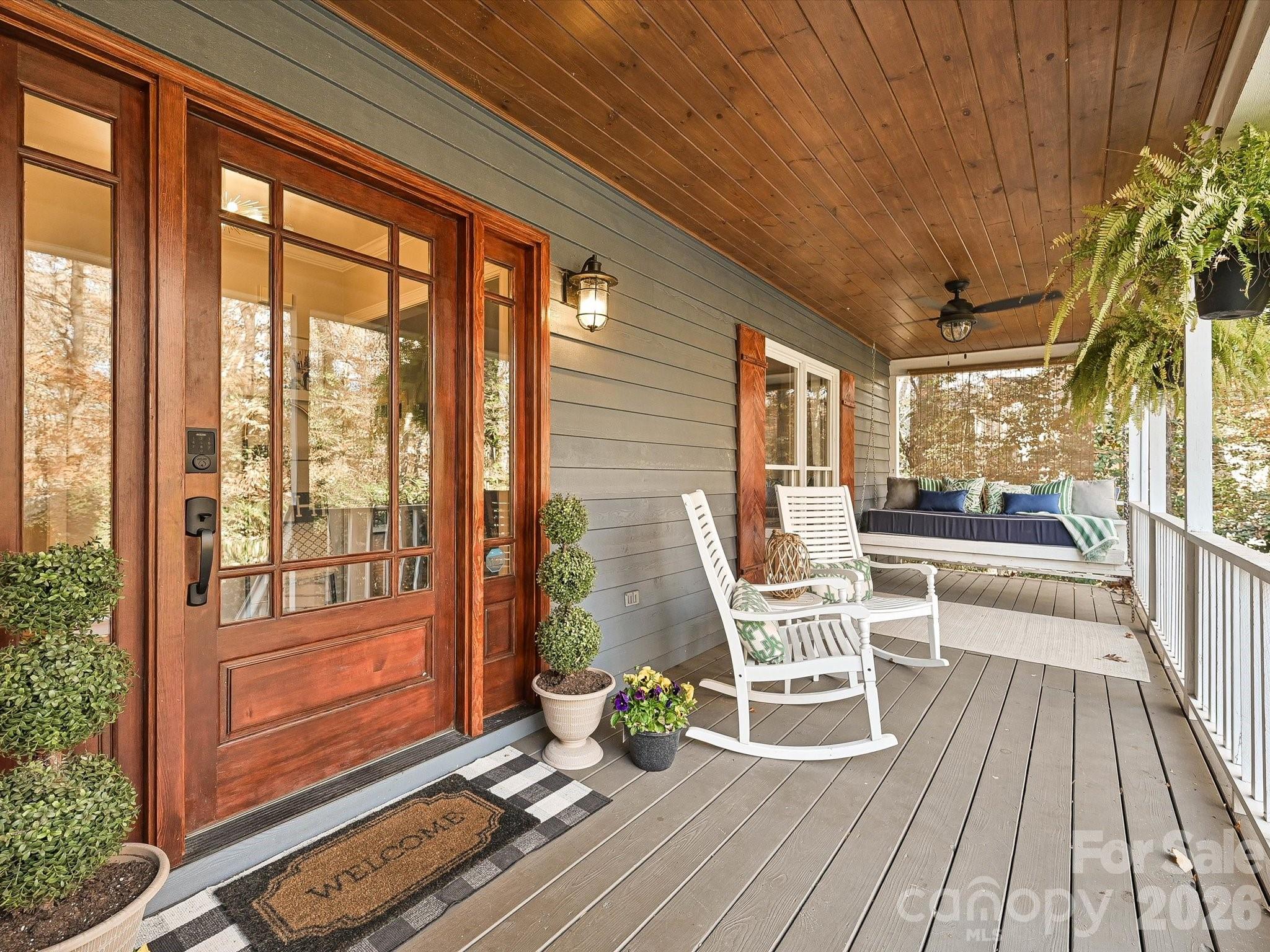 a view of outdoor space with seating area