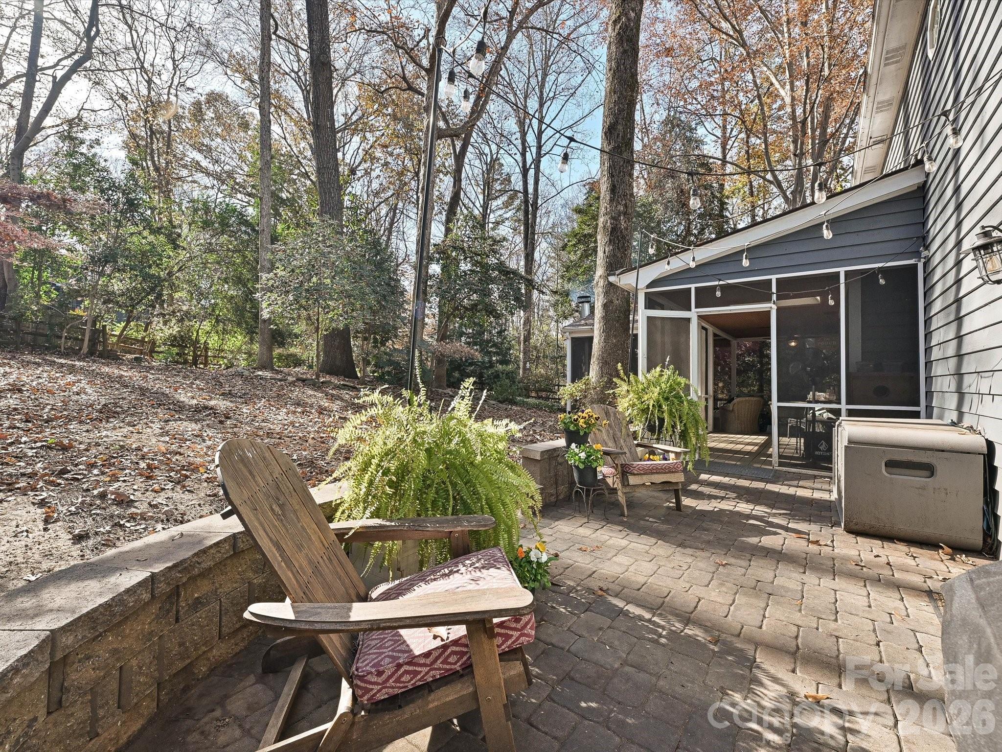4540 Forest Cove Road Belmont, NC 28012 - Photo 32 of 46 a view of backyard with outdoor seating and plants