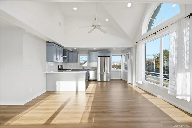 an aerial view of residential building with outdoor space