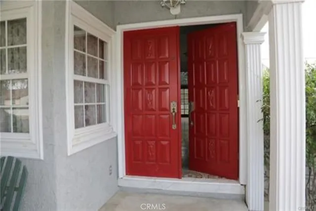 a view of front door