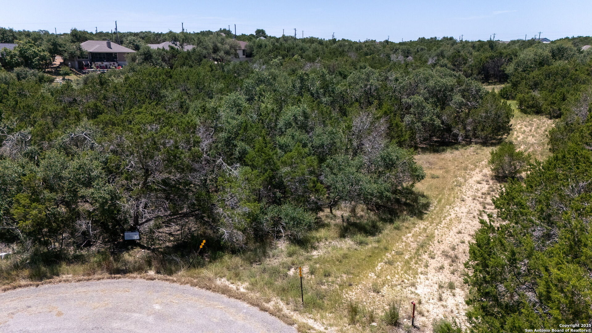 1465 Ironwood Road Fischer, TX 78623 - Photo 6 of 9 a view of a forest with a house in background