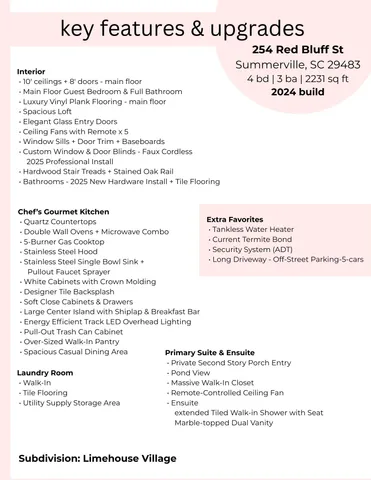 $419,900 | 254 Red Blf Street, Summerville, SC 29483