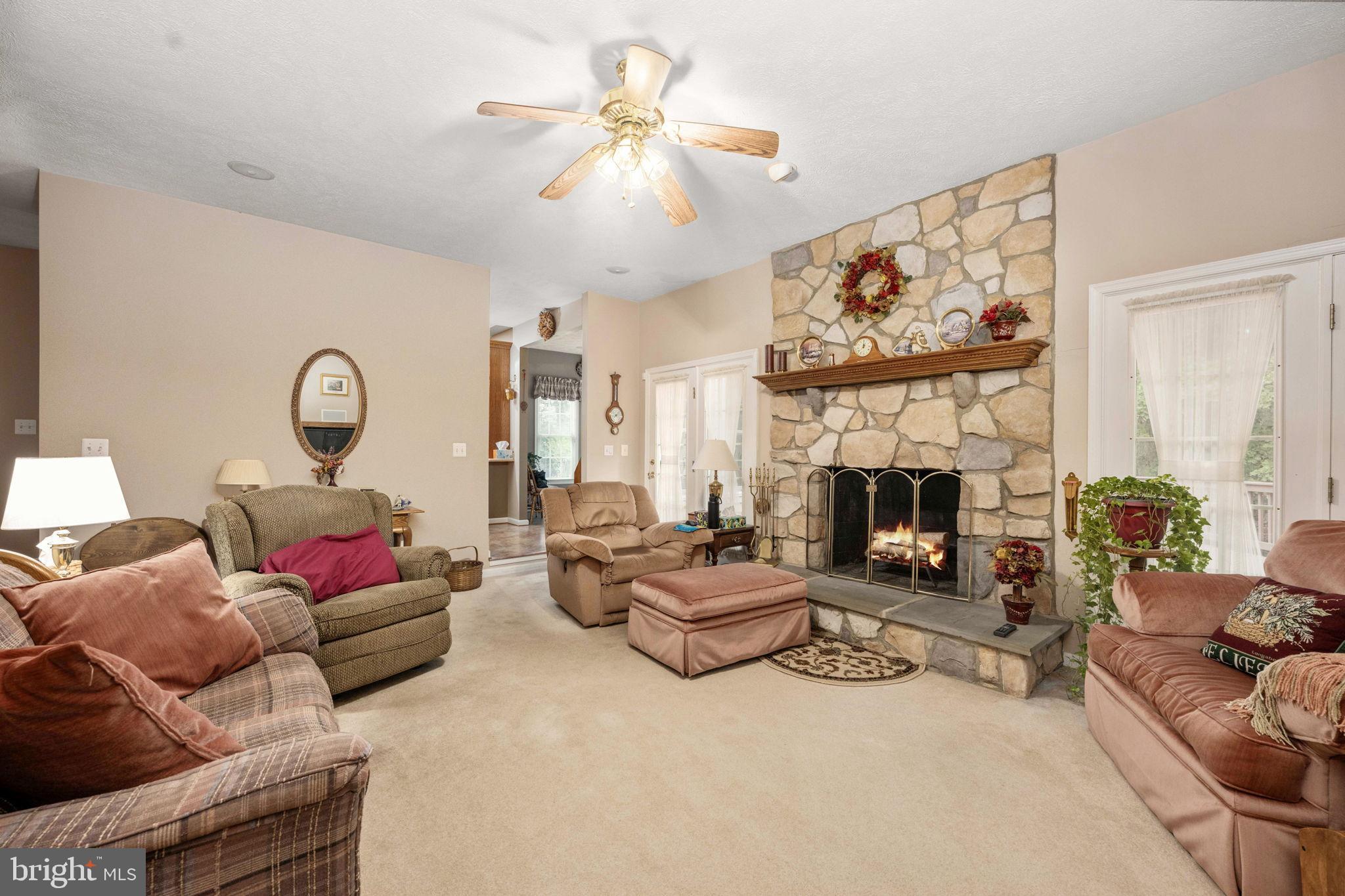 32236 Deep Meadow Lane Locust Grove, VA 22508 - Photo 19 of 58 living room with stone fireplace