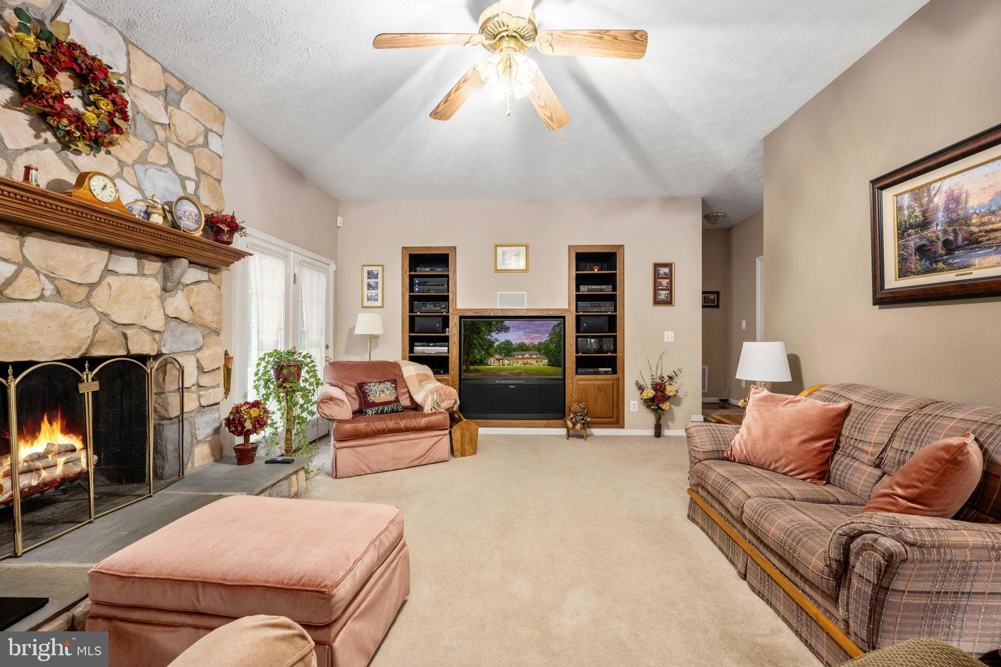 32236 Deep Meadow Lane Locust Grove, VA 22508 - Photo 20 of 58 living room with stone fireplace