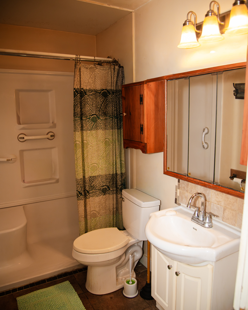 13610 137th Avenue West Taylor Ridge, IL 61284 - Photo 5 of 24 a bathroom with a sink toilet and shower
