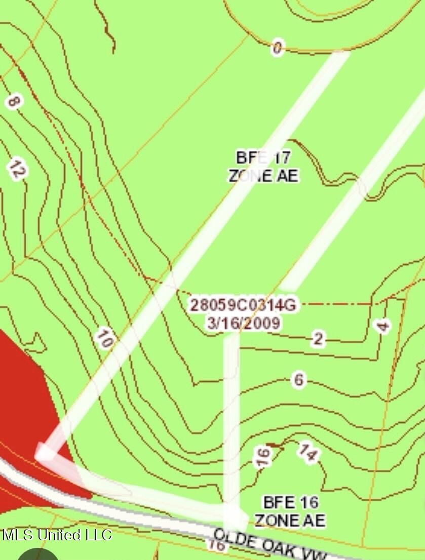 0 Olde Oak View Ocean Springs, MS 39564 - Photo 32 of 33 Contour lines