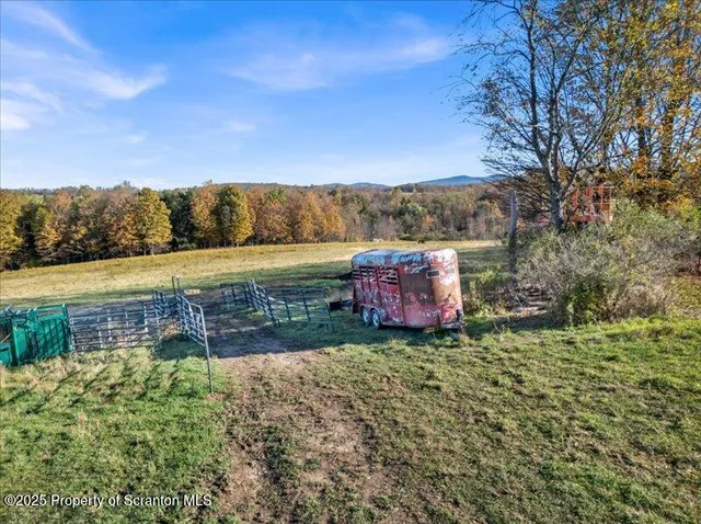 a view of a yard with an outdoor space