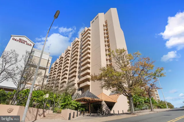 a view of a tall building