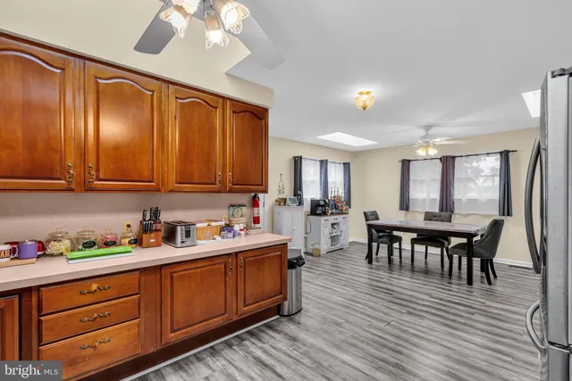 a kitchen with granite countertop lots of counter top space