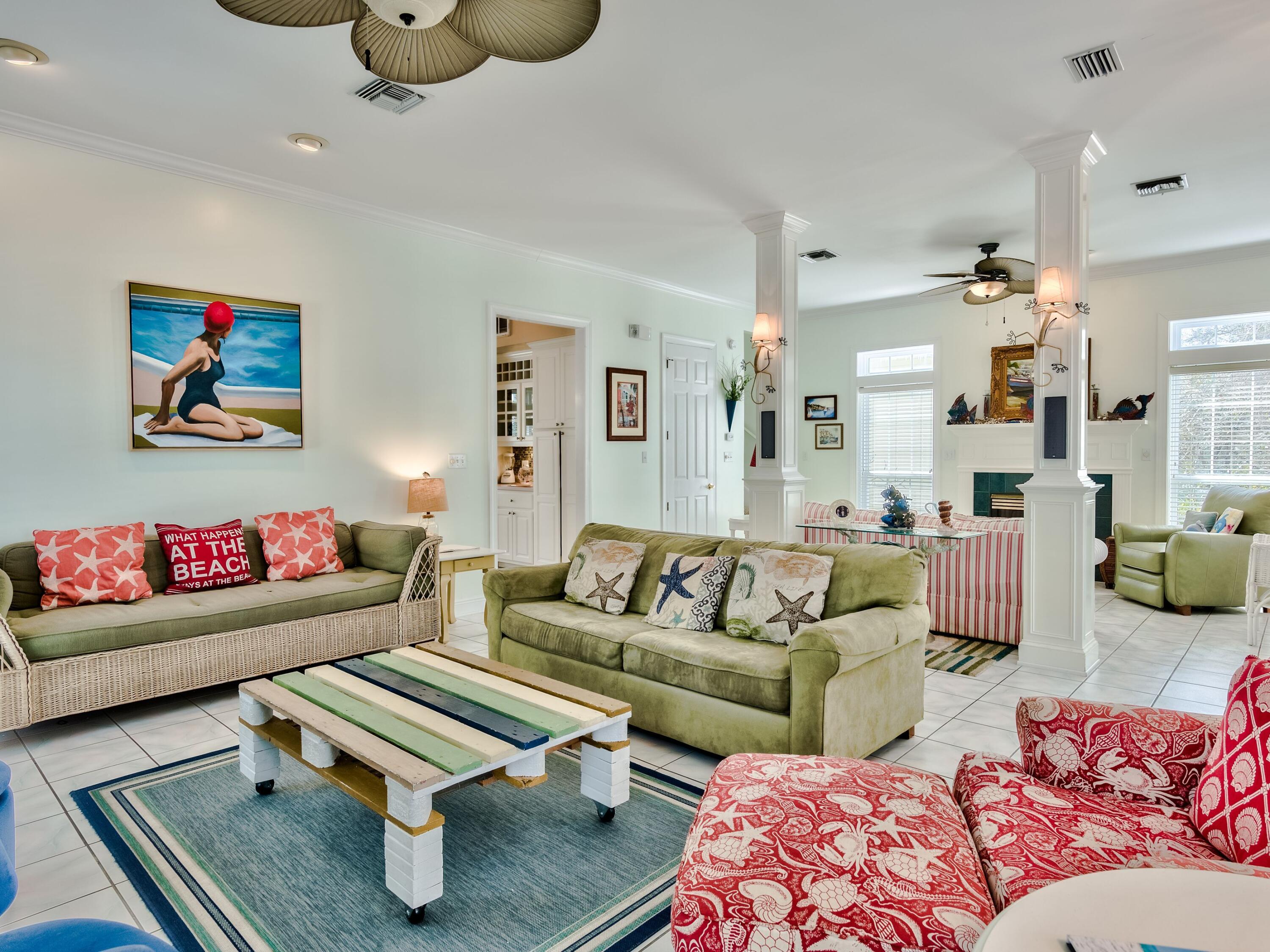 506 Old Beach Road Santa Rosa Beach, FL 32459 - Photo 9 of 41 a living room with furniture and a rug