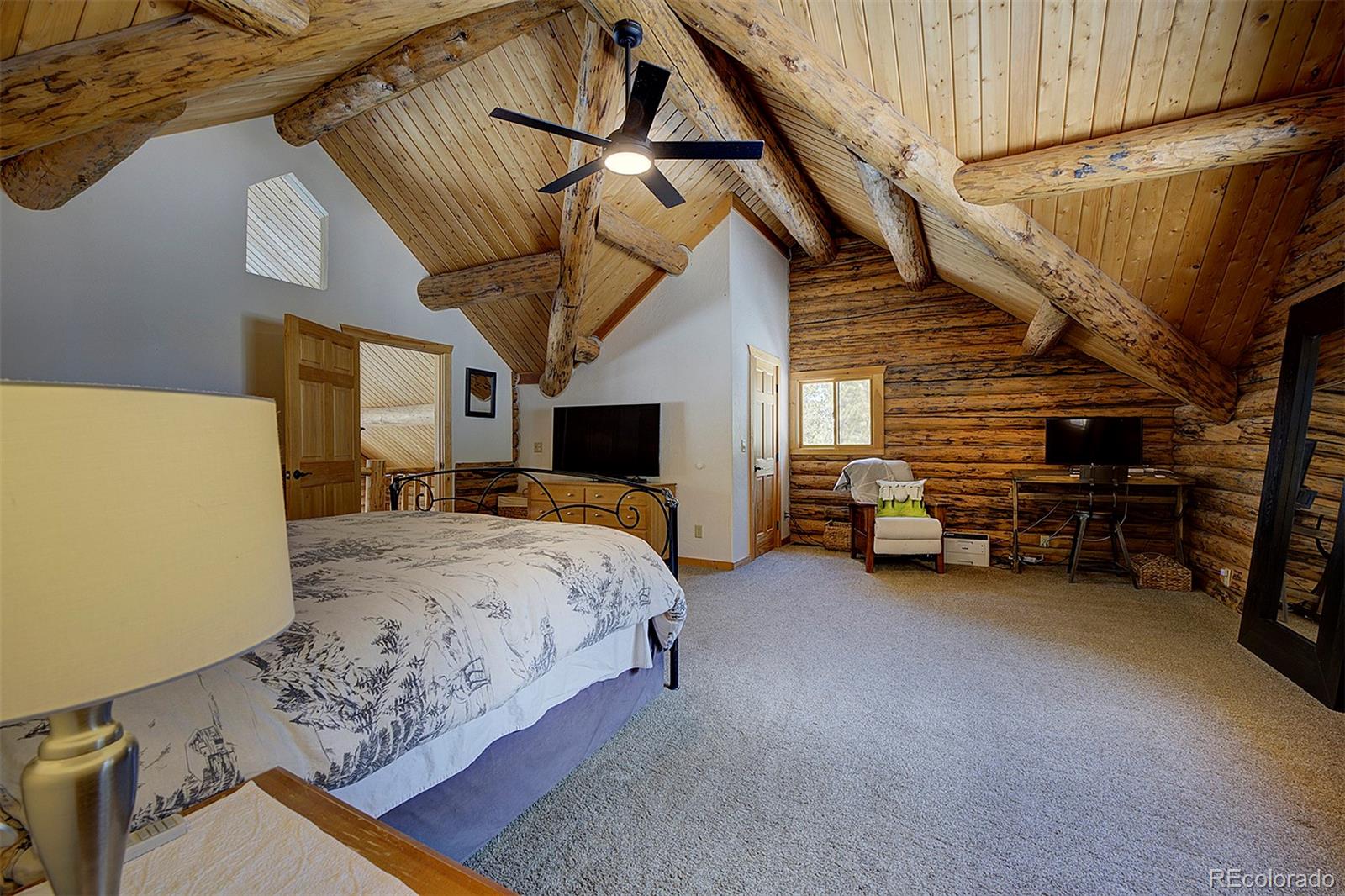 58 Conestoga Court Bailey, CO 80421 - Photo 15 of 37 a bed room with a bed and a television