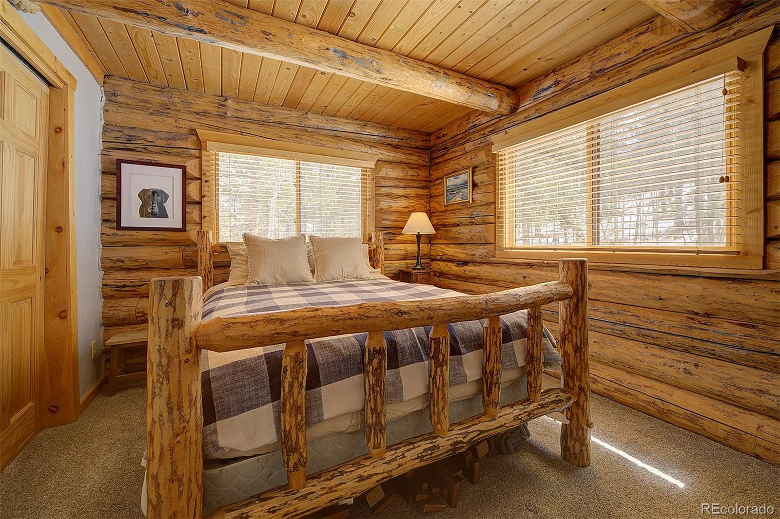 58 Conestoga Court Bailey, CO 80421 - Photo 24 of 37 a bed sitting in a bedroom next to a window