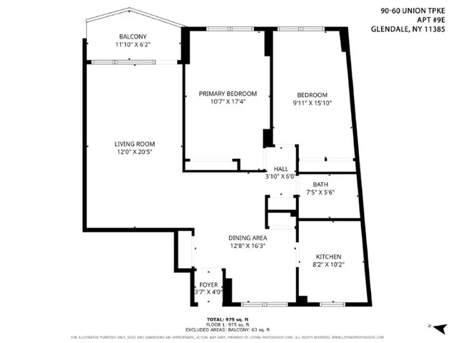 $385,000 | 90-60 Union Turnpike, Unit 9E | Forest Park